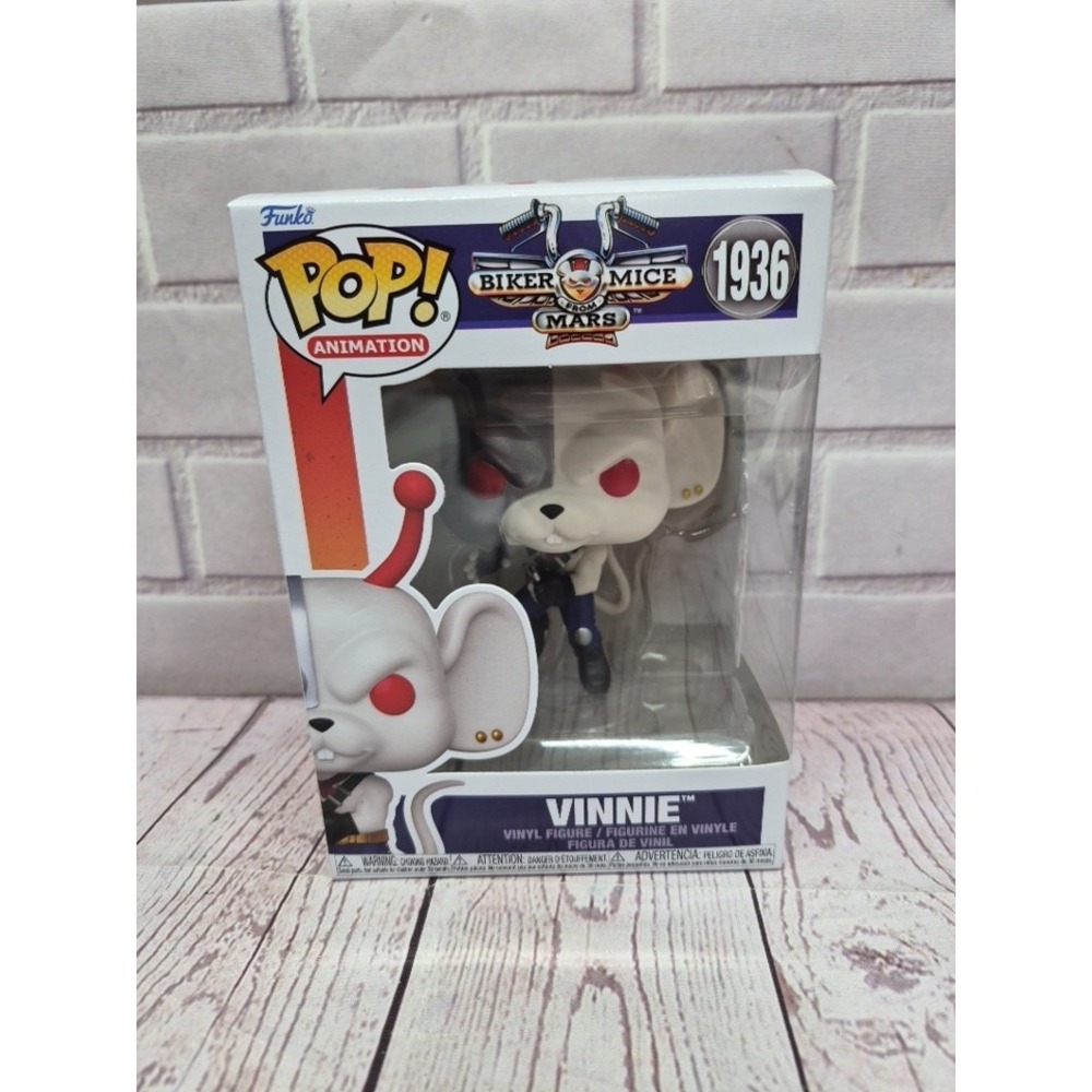 Funko Pop Animation Biker Mice‎ From Mars Vinnie 1936 Vinyl Figure White Red Eye